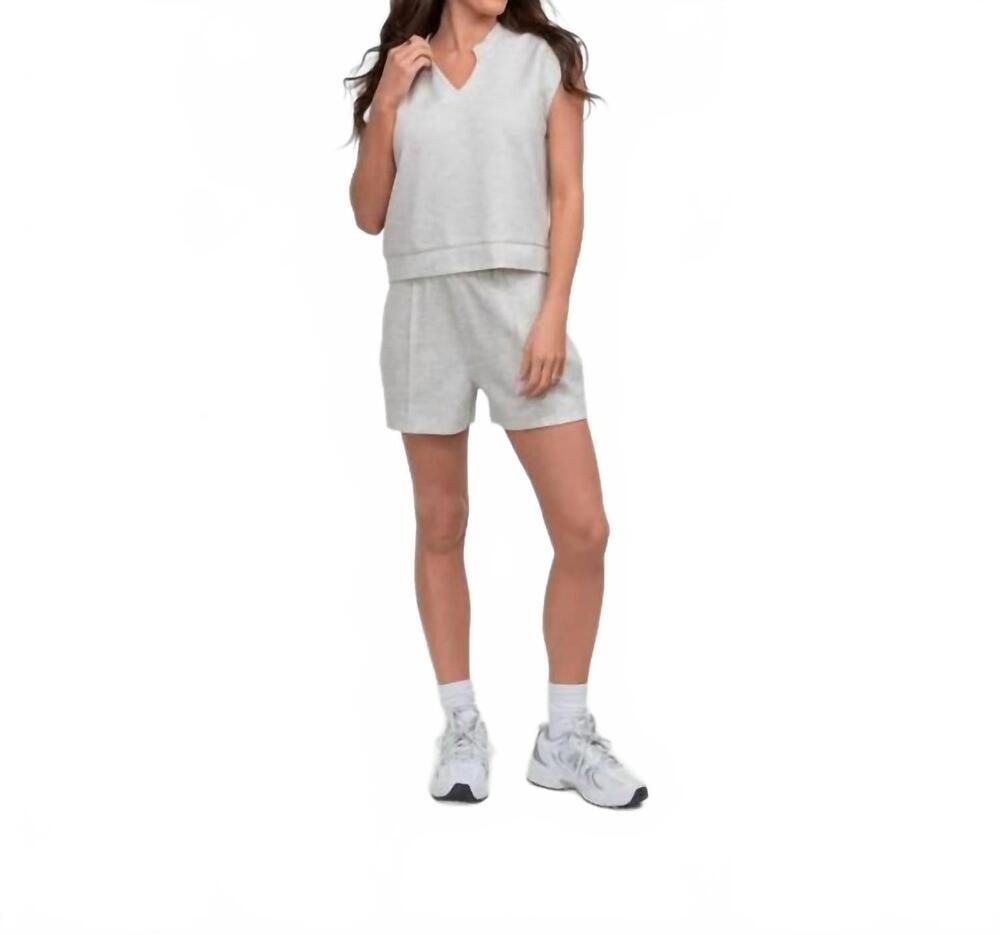NEW SOUTHERN SHIRT COMPANY astroknit pull-on shorts in stone